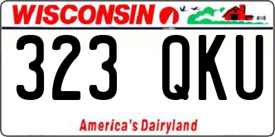 WI license plate 323QKU