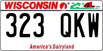 WI license plate 323QKW