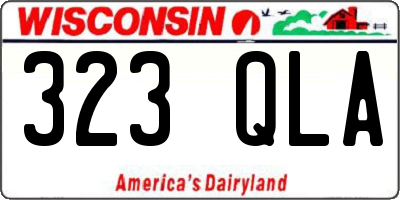 WI license plate 323QLA