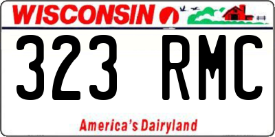 WI license plate 323RMC