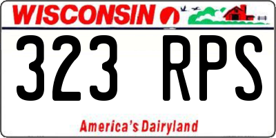WI license plate 323RPS