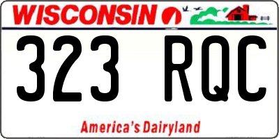 WI license plate 323RQC