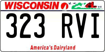 WI license plate 323RVI
