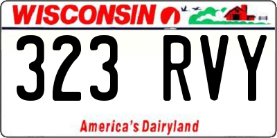 WI license plate 323RVY