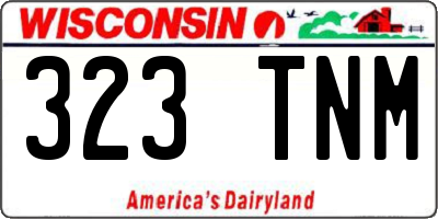 WI license plate 323TNM