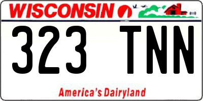 WI license plate 323TNN