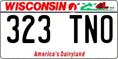 WI license plate 323TNO
