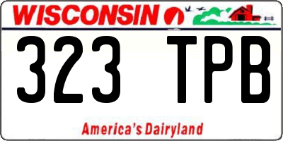 WI license plate 323TPB