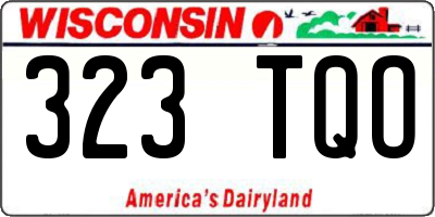 WI license plate 323TQO