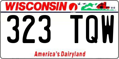 WI license plate 323TQW