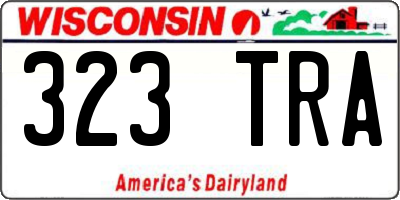 WI license plate 323TRA