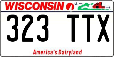 WI license plate 323TTX