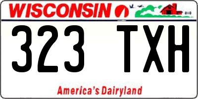 WI license plate 323TXH