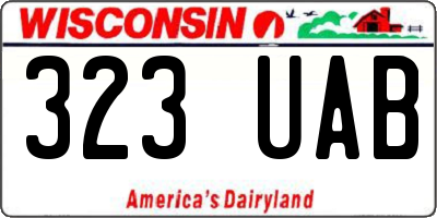 WI license plate 323UAB