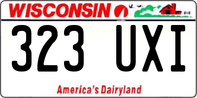 WI license plate 323UXI