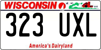 WI license plate 323UXL