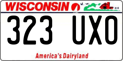 WI license plate 323UXO