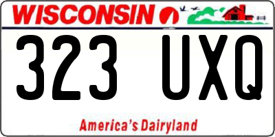 WI license plate 323UXQ