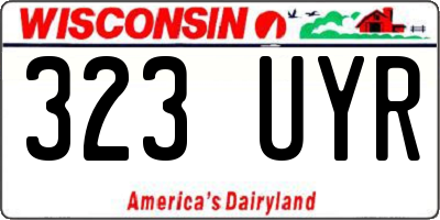 WI license plate 323UYR