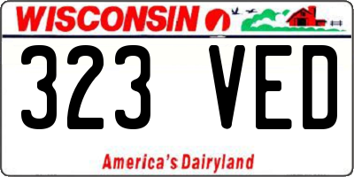 WI license plate 323VED