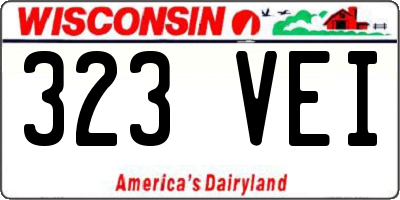 WI license plate 323VEI