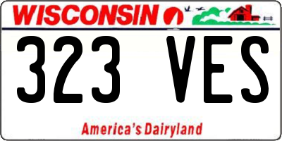 WI license plate 323VES