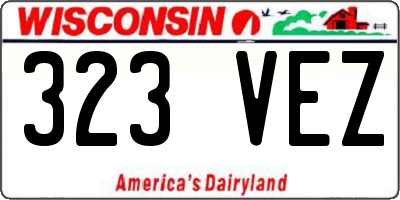 WI license plate 323VEZ