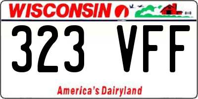 WI license plate 323VFF