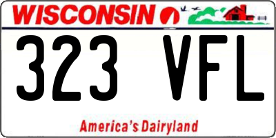 WI license plate 323VFL