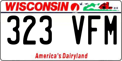 WI license plate 323VFM