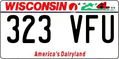 WI license plate 323VFU