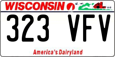 WI license plate 323VFV