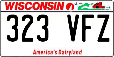 WI license plate 323VFZ