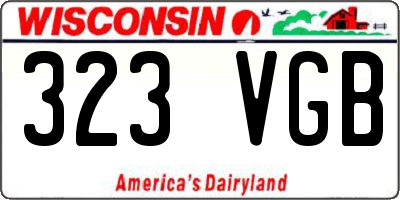 WI license plate 323VGB