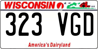 WI license plate 323VGD