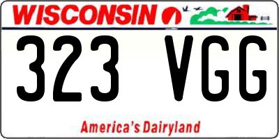 WI license plate 323VGG
