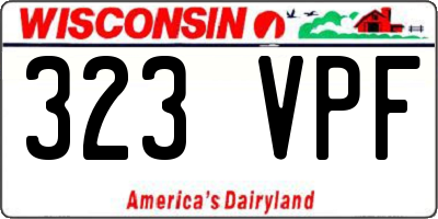 WI license plate 323VPF
