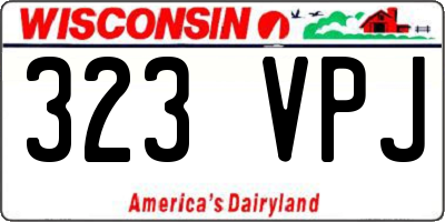 WI license plate 323VPJ