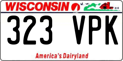 WI license plate 323VPK