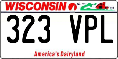 WI license plate 323VPL