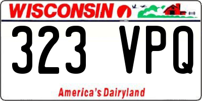 WI license plate 323VPQ