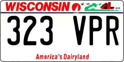WI license plate 323VPR