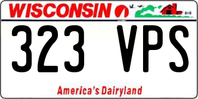 WI license plate 323VPS
