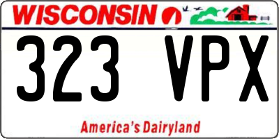 WI license plate 323VPX
