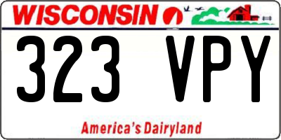 WI license plate 323VPY