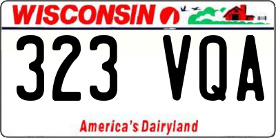WI license plate 323VQA