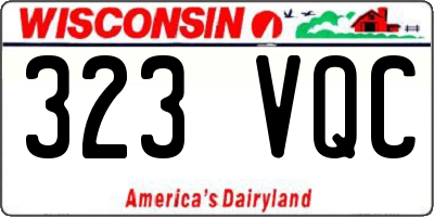 WI license plate 323VQC