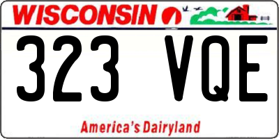 WI license plate 323VQE