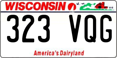 WI license plate 323VQG