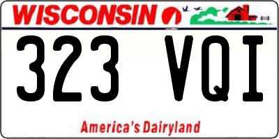 WI license plate 323VQI